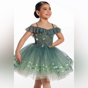 Weissman “Take a Leap” Green Sequin Ballerina Ballet Dance Halloween Costume